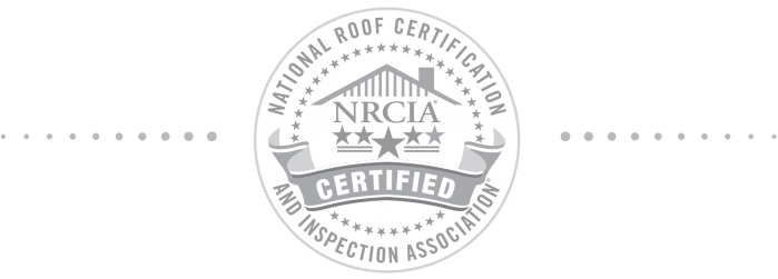 A badge of certification from the National Roof and Inspection Association.